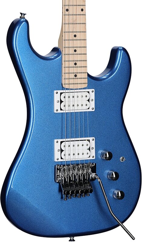 Kramer Pacer Classic Floyd Rose Electric Guitar, Radio Blue Metal, Full Left Front