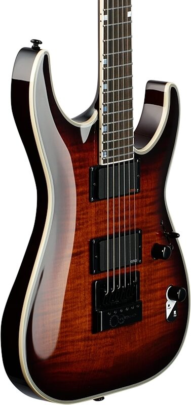 ESP LTD MH-1000ET EverTune Electric Guitar, Dark Brown Sunburst, Full Left Front