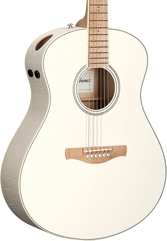 Ibanez AAM370E Advanced Acoustic-Electric Guitar, Antique White, Full Left Front
