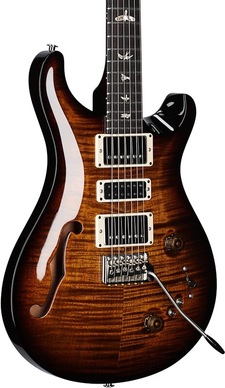PRS Paul Reed Smith Special Semi-Hollowbody Electric Guitar (with Case), Black Gold Burst, Full Left Front