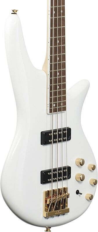 Jackson JS3 Spectra Electric Bass, with Laurel Fingerboard, Snow White, Full Left Front