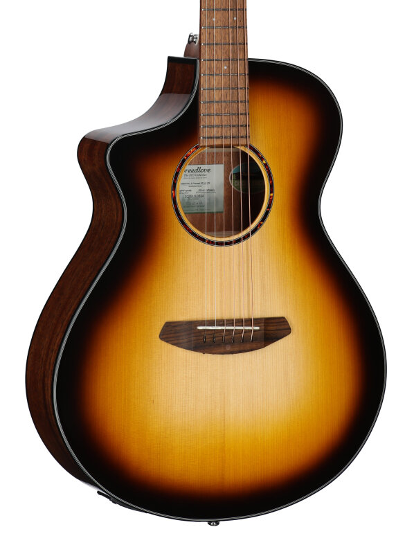 Breedlove Discovery S Concert CE Acoustic Guitar, Left-Handed, Edgeburst, Full Left Front