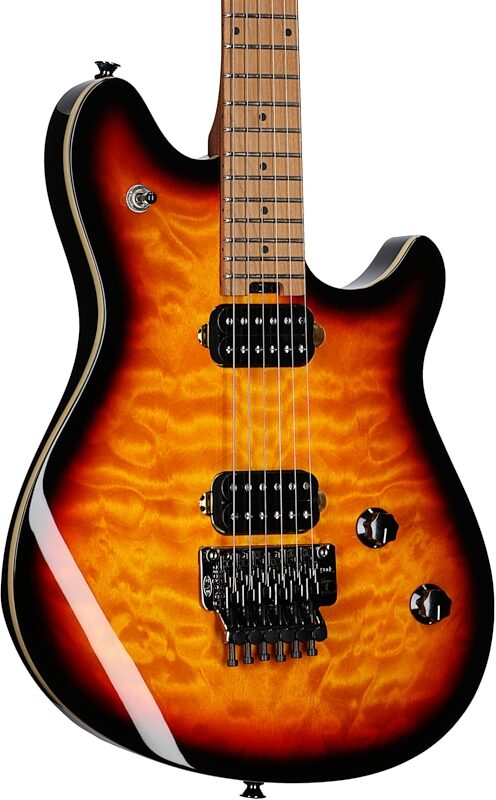 EVH Eddie Van Halen Wolfgang WG Standard Quilt Maple Electric Guitar, 3-Color Sunburst, Full Left Front
