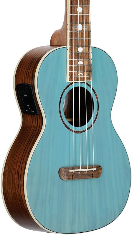 Fender Dhani Harrison Acoustic-Electric Ukulele (with Gig Bag), Turquoise, USED, Blemished, Full Left Front