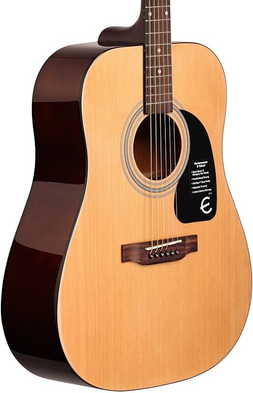Epiphone DR-100 Acoustic Guitar, Natural, Full Left Front