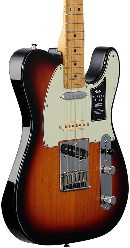Fender Player Plus Nashville Telecaster Electric Guitar, Maple Fingerboard (with Gig Bag), 3-Color Sunburst, Full Left Front