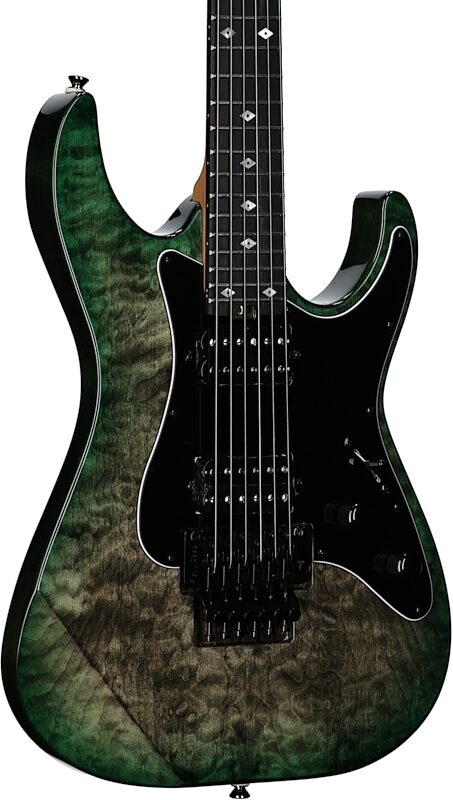 Kramer Volante Quilt HHFR Electric Guitar (with Gig Bag), Ultramarine Burst, Full Left Front