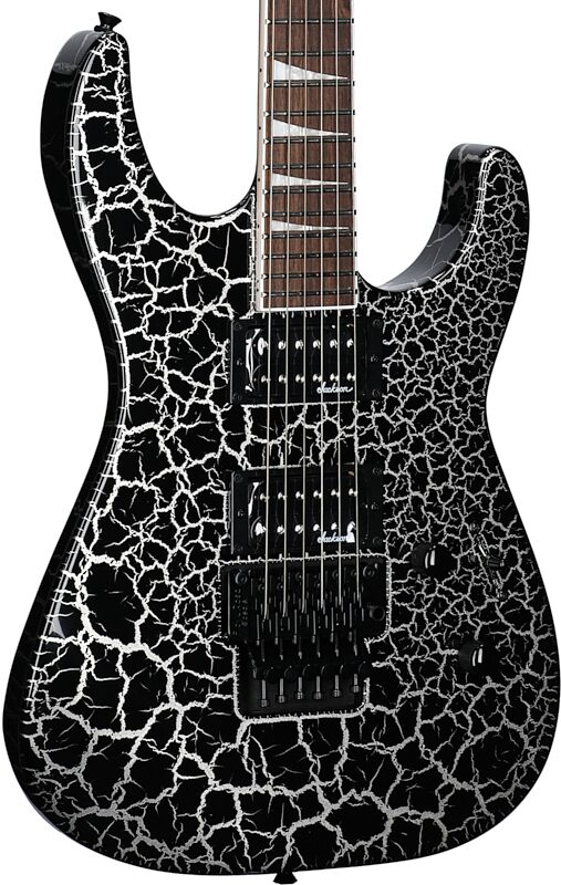Jackson X Series Soloist SLX DX Crackle Electric Guitar, Silver Mercury Crackle, Full Left Front