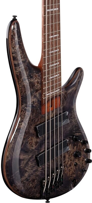 Ibanez SRMS805 Bass Workshop Multi-Scale Electric Bass, 5-String, Deep Twilight, Full Left Front