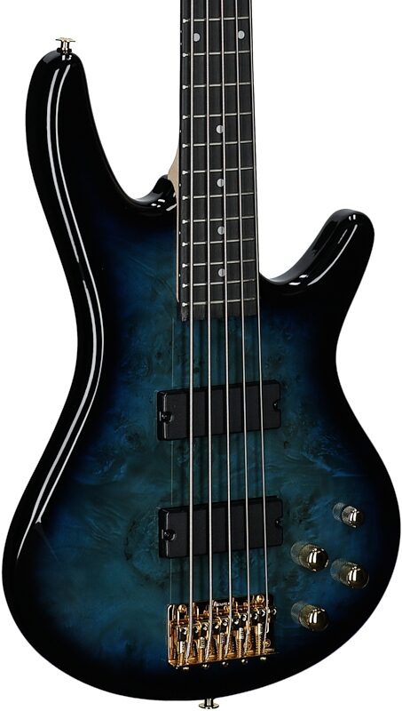 Ibanez GSR205PC Gio Electric Bass, 5-String, Transparent Marine Burst, Full Left Front