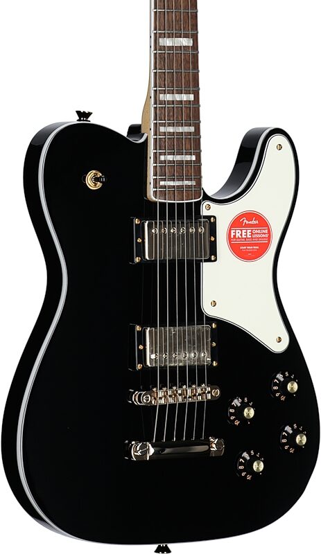 Squier Limited Edition Paranormal Troublemaker Telecaster Deluxe Electric Guitar, Black, Full Left Front