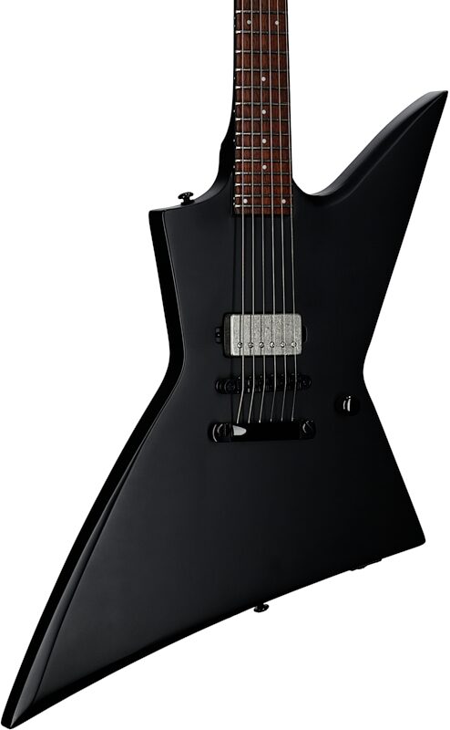 ESP LTD EX-201 Electric Guitar, Black Satin, Full Left Front