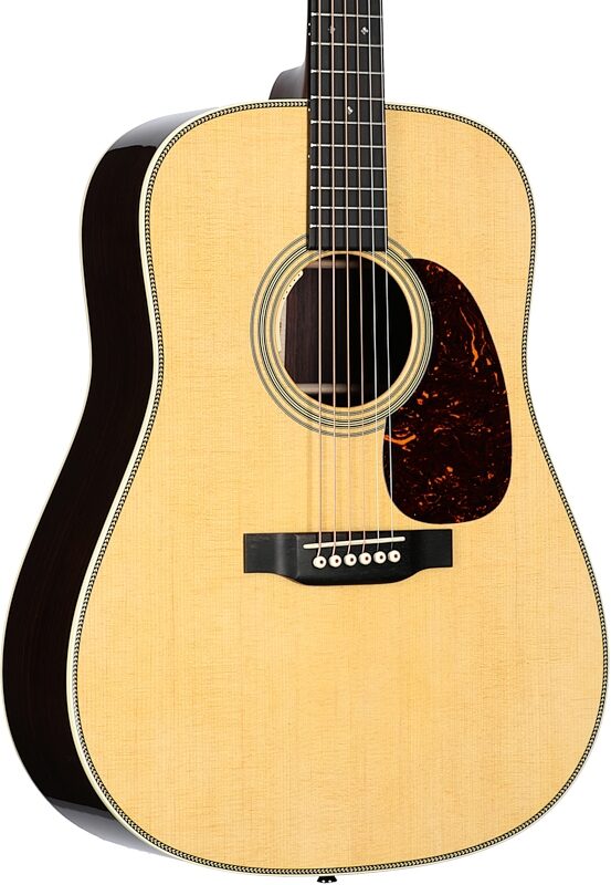 Martin HD-28EZ Acoustic-Electric Guitar with LR Baggs Anthem (with Case), Natural, Full Left Front