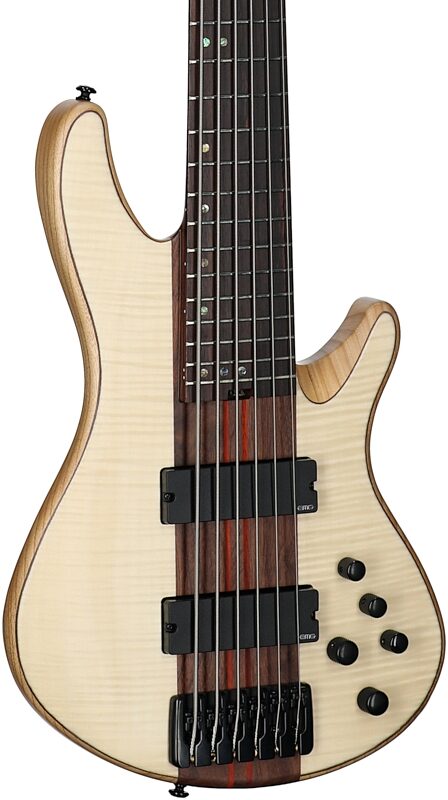 Schecter Charles Berthoud CB-6 Electric Bass, 6-String, Natural Satin, Full Left Front