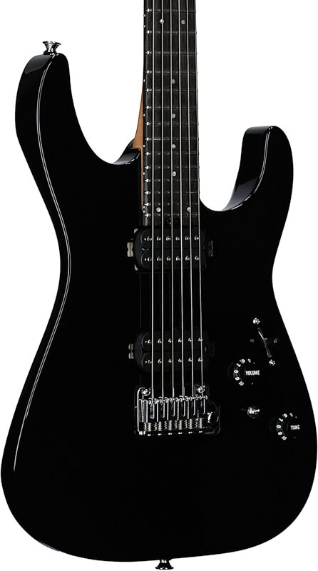 Charvel Pro-Mod DK24 HH 2PT EBN Electric Guitar, Gloss Black, Full Left Front