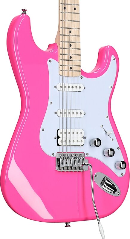 Kramer Focus VT-211S Electric Guitar, Neon Pink, Blemished, Full Left Front