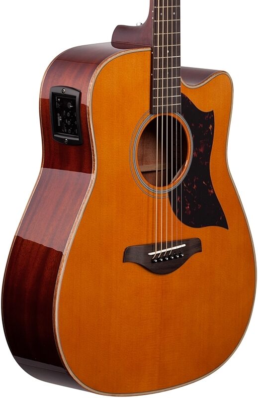 Yamaha A1M Acoustic-Electric Guitar, Vintage Natural, Full Left Front