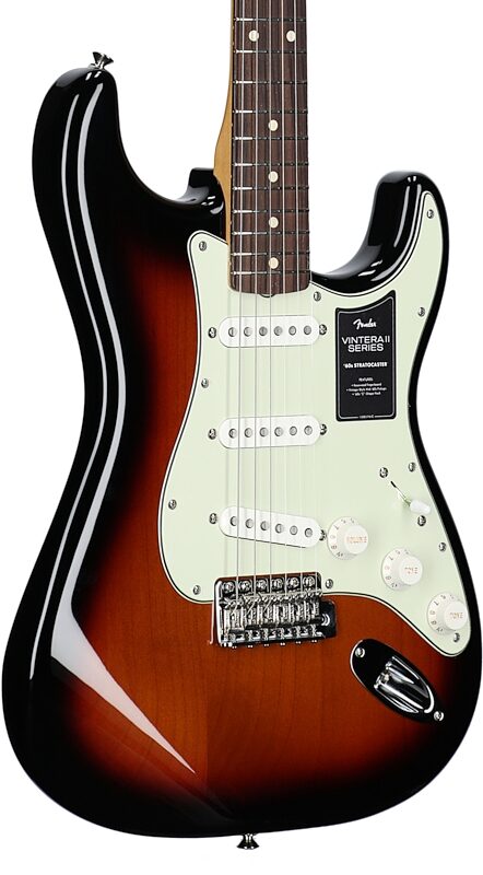 Fender Vintera II '60s Stratocaster Electric Guitar, Rosewood Fingerboard (with Gig Bag), 3-Color Sunburst, Full Left Front