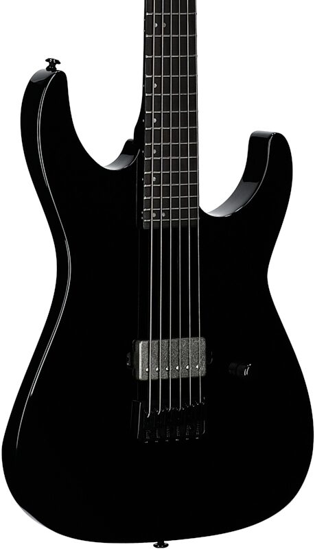 ESP LTD M-201 Baritone HT Electric Guitar, Black, Full Left Front