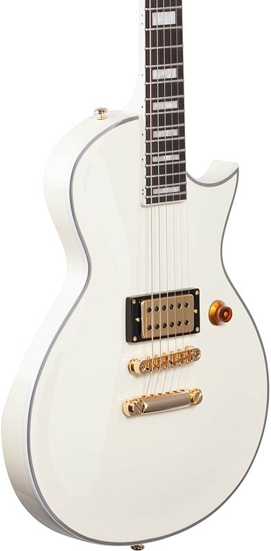 ESP LTD NW-44 Neil Westfall Electric Guitar (with Case), Olympic White, Full Left Front