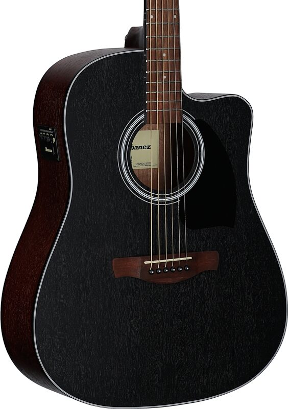 Ibanez PF54CE Acoustic-Electric Guitar, Weathered Black Open Pore, Full Left Front