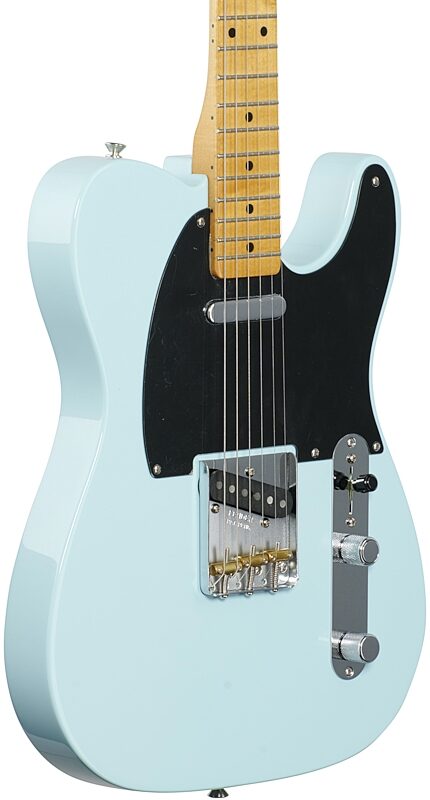 Fender Vintera '50s Telecaster Modified Electric Guitar, Maple Fingerboard (with Gig Bag), Daphne Blue, Full Left Front