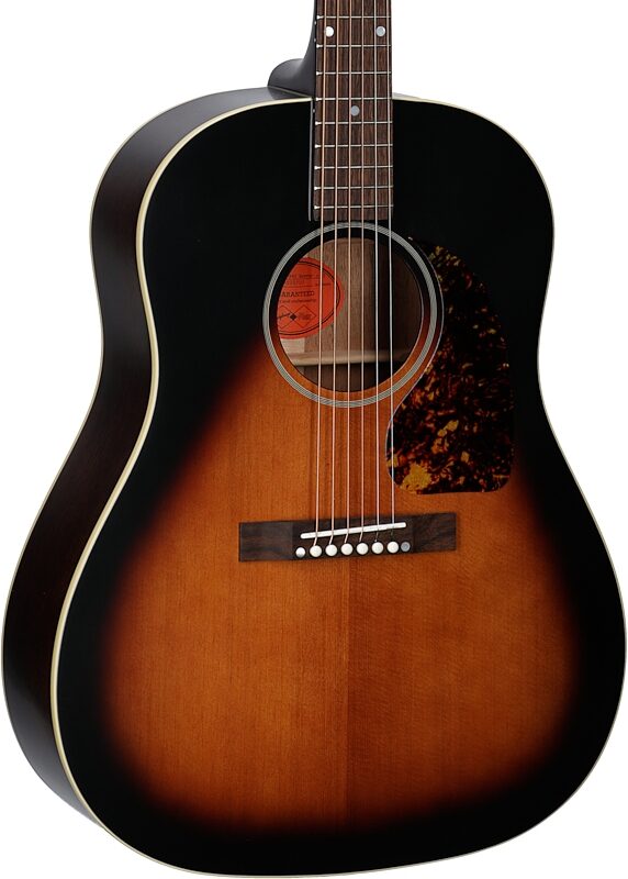 Epiphone 1942 Banner J-45 Acoustic-Electric Guitar (with Case), Vintage Sunburst, Full Left Front