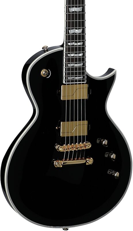ESP LTD Deluxe EC-1000 Fluence Electric Guitar, Black, Full Left Front