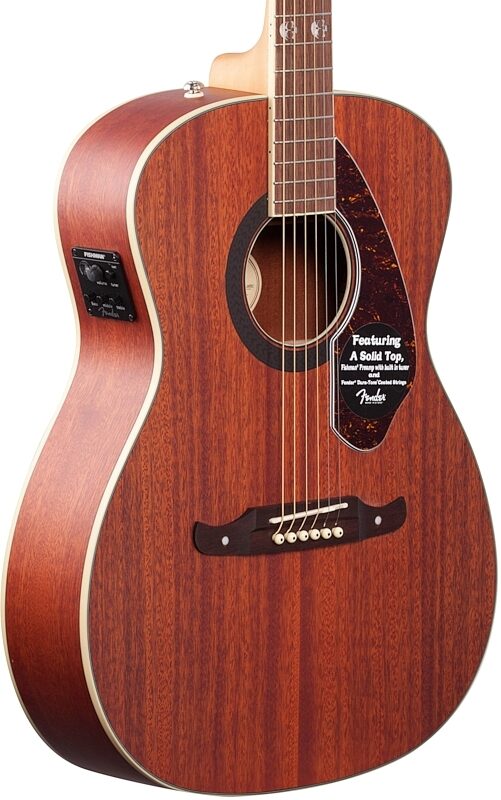 Fender Tim Armstrong Hellcat Acoustic-Electric Guitar, Natural, Full Left Front