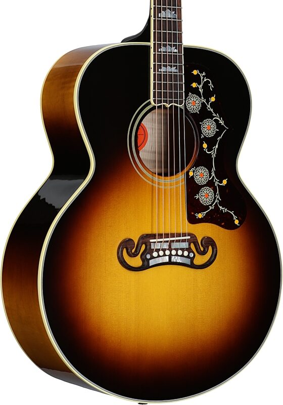 Gibson SJ-200 Original Jumbo Acoustic-Electric Guitar (with Case), Vintage Sunburst, Full Left Front