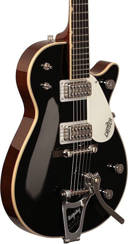 Gretsch G6128T59 Vintage 59 Duo Jet Electric Guitar with Bigsby (with Case), Black, Full Left Front