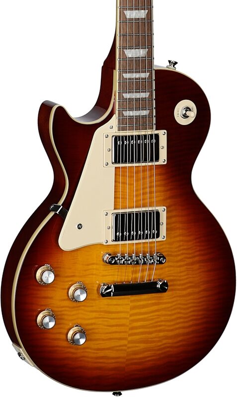 Epiphone Inspired by Gibson Les Paul Standard '60s Electric Guitar, Left-Handed (with Gig Bag), Iced Tea, Full Left Front