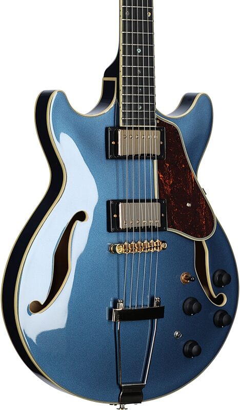 Ibanez Artcore Expressionist AMH90 Electric Guitar, Prussian Blue, Warehouse Resealed, Full Left Front
