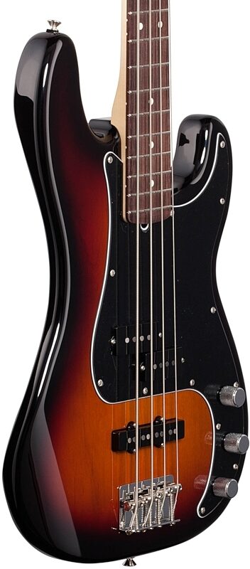 Fender American Performer Precision Bass Electric Bass Guitar, Rosewood Fingerboard (with Gig Bag), 3-Tone Sunburst, Full Left Front