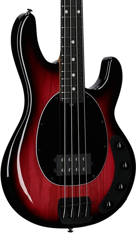 Ernie Ball Music Man StingRay Special Electric Bass (with Case), Raspberry Burst, Full Left Front