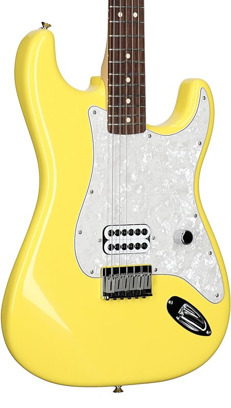 Fender Limited Edition Tom DeLonge Stratocaster (with Gig Bag), Graffiti Yellow, USED, Blemished, Full Left Front