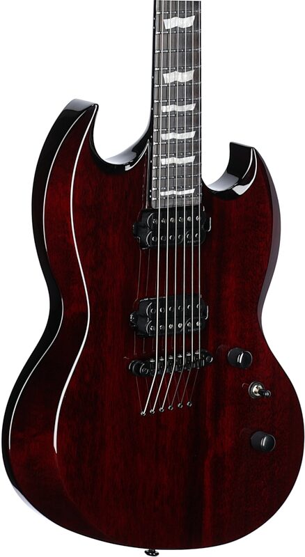 ESP LTD Viper 1000M Electric Guitar, See Thru Black Cherry, Full Left Front