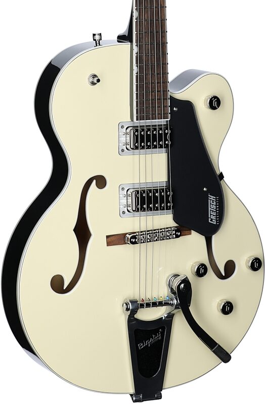 Gretsch G5420T-140 Limited Edition Electromatic 140th Anniversary Hollow Body Single-Cut Electric Guitar, Vintage White, Full Left Front