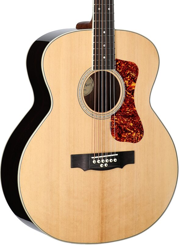 Guild BT-258E Deluxe 8-String Baritone Jumbo Acoustic-Electric Guitar, New, Full Left Front