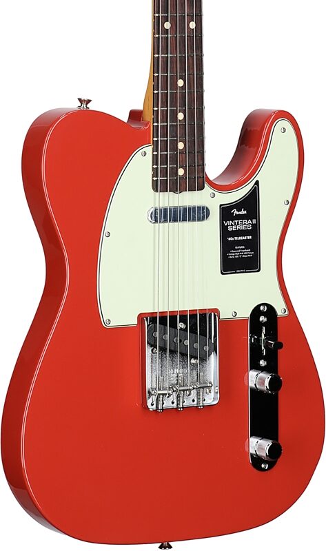 Fender Vintera II '60s Telecaster Electric Guitar, Rosewood Fingerboard (with Gig Bag), Fiesta Red, Full Left Front
