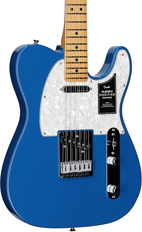 Fender Player II Modified Telecaster Electric Guitar, Maple Fingerboard, Electric Blue, Full Left Front