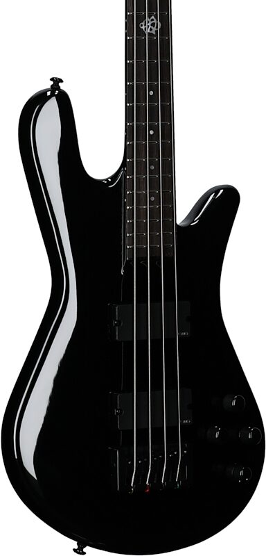 Spector NS Ethos HP 4-String Bass Guitar (with Bag), Black Gloss, Full Left Front