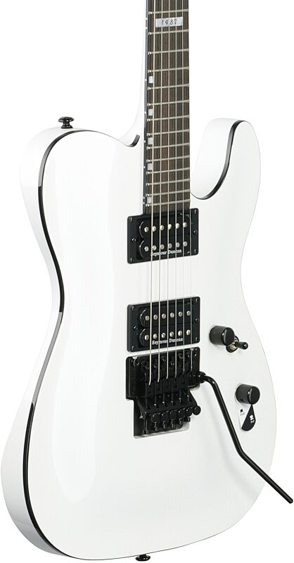 ESP LTD Eclipse 87 Electric Guitar, with Floyd Rose Tremolo, Pearl White, Scratch and Dent, Full Left Front