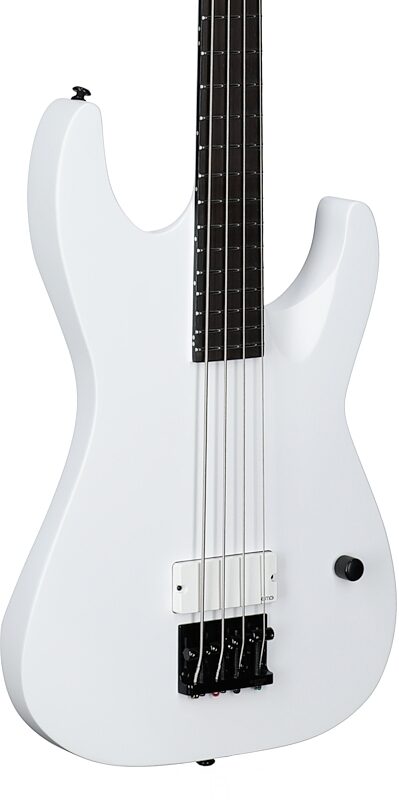 ESP LTD M-4 Arctic Metal Electric Bass Guitar, New, Full Left Front