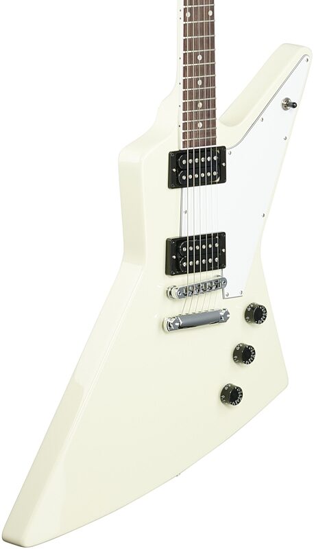 Gibson '70s Explorer Electric Guitar (with Case), Classic White, Full Left Front