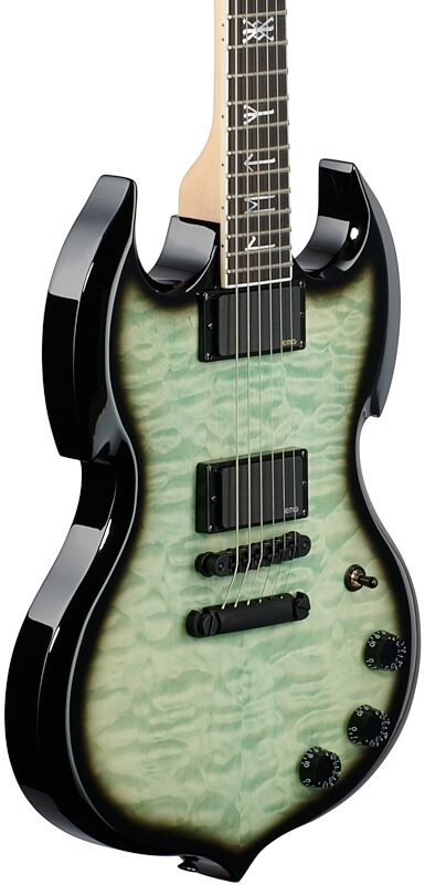 Wylde Audio Barbarian Nordic Ice Electric Guitar, New, Full Left Front