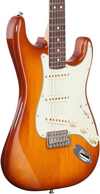 Fender American Performer Stratocaster Electric Guitar, Rosewood Fingerboard (with Gig Bag), Honeyburst, Full Left Front