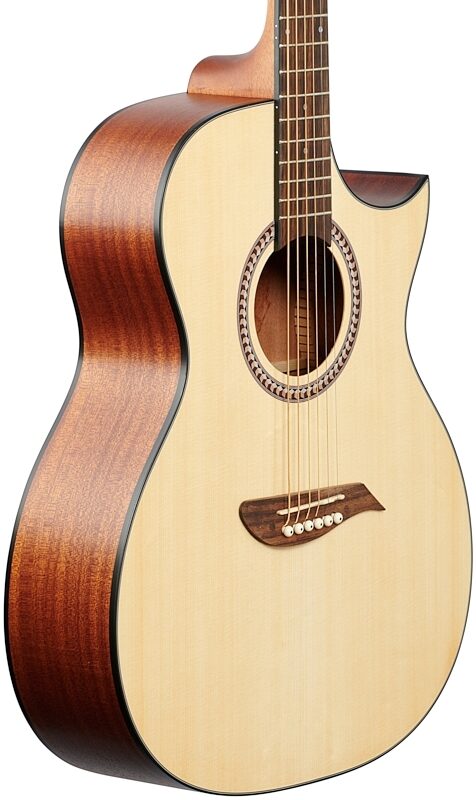 Arcadia DC41 Florentine Acoustic Guitar, Natural, Full Left Front