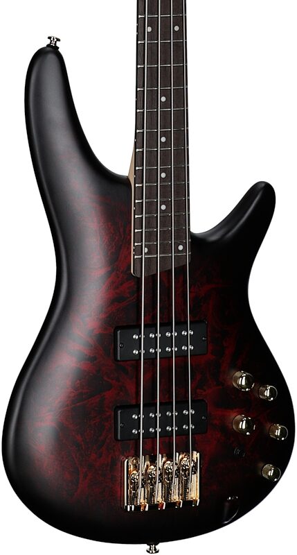 Ibanez SR300EDX Electric Bass Guitar, Wine Red Frozen Matte, Full Left Front