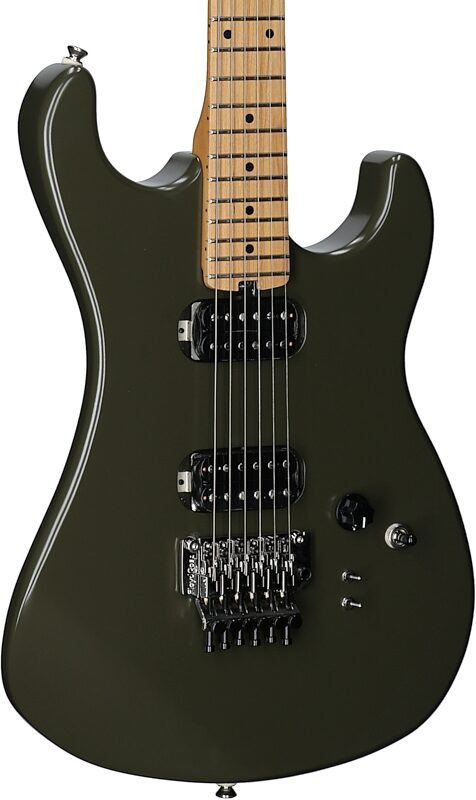Kramer 84 HH FR Electric Guitar, Maple Fingerboard (with Gig Bag), Atlas Green, Full Left Front